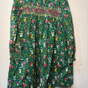 Mini Boden Green Floral and Fairy Dress